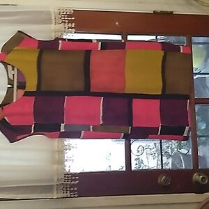 LOFT Women multi color sheath dress size 6 design by Loft